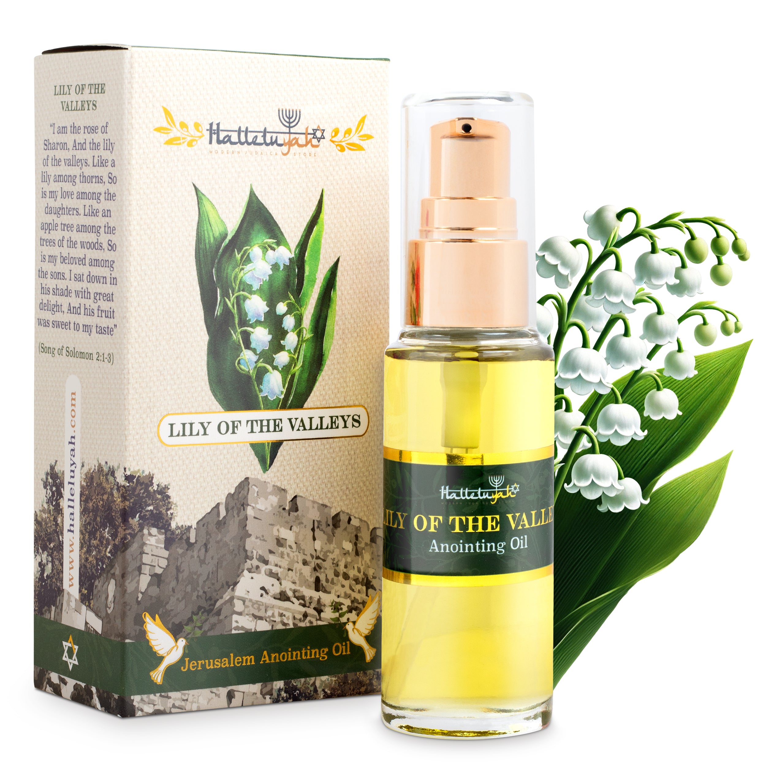 Anointing Oil from Israel – Lily of The Valleys from Jerusalem | 30ml / 1fl oz (WS) - halleluyah