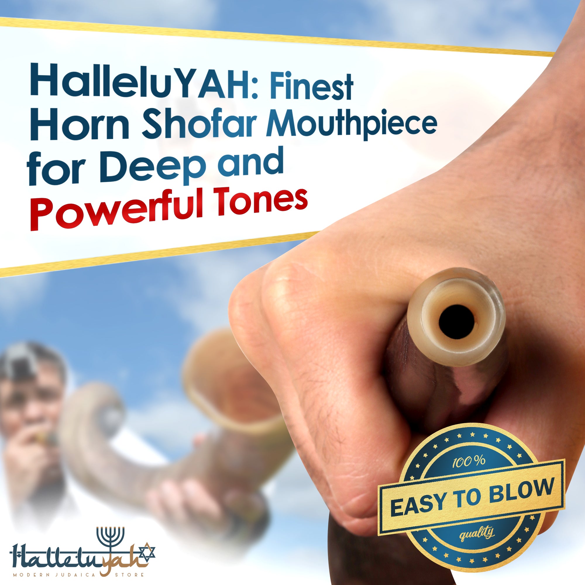 Kudu Shofar Half - halleluyah