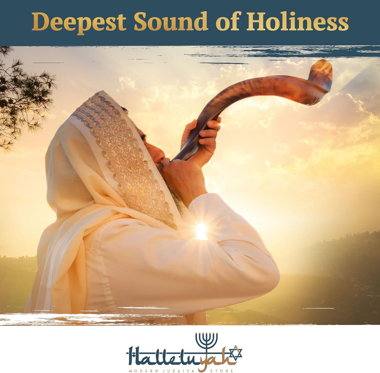 HalleluYAH Kudu Fully Polished Shofar Plus Ram Horn, Carry Bag, Guide & Brush - halleluyah