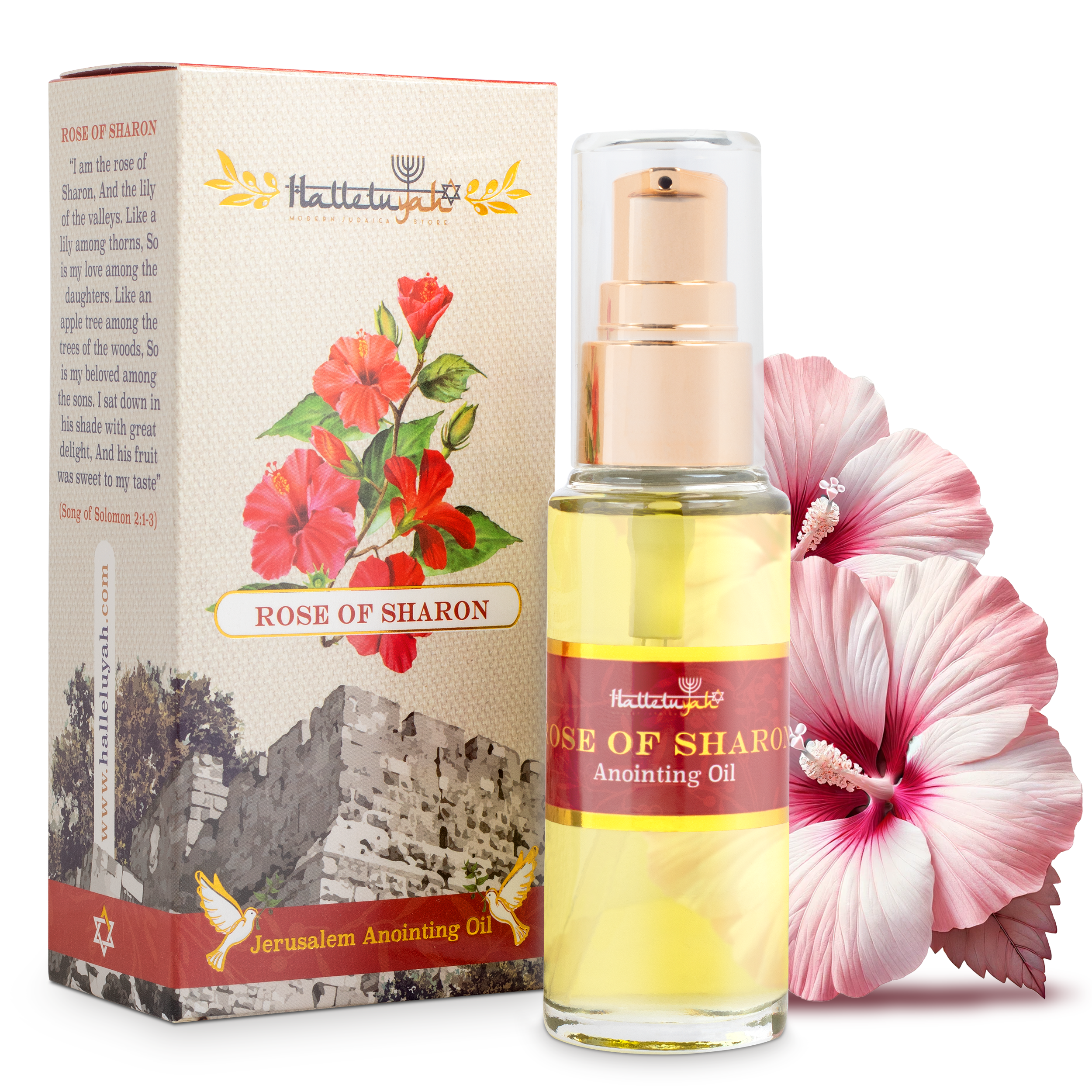 Anointing Oil from Israel – Rose of Sharon from Jerusalem | 30ml / 1fl oz - halleluyah