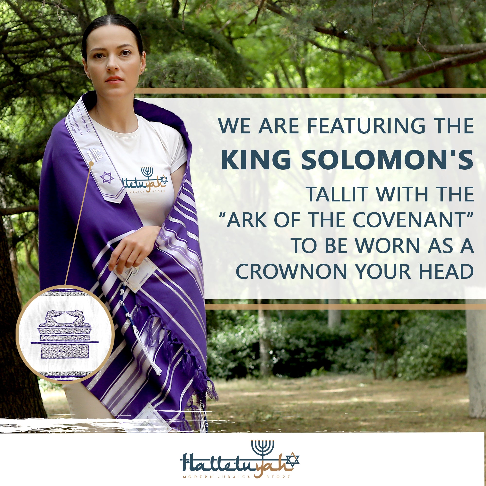 Ram & King Solomon Tallit - Purple - halleluyah