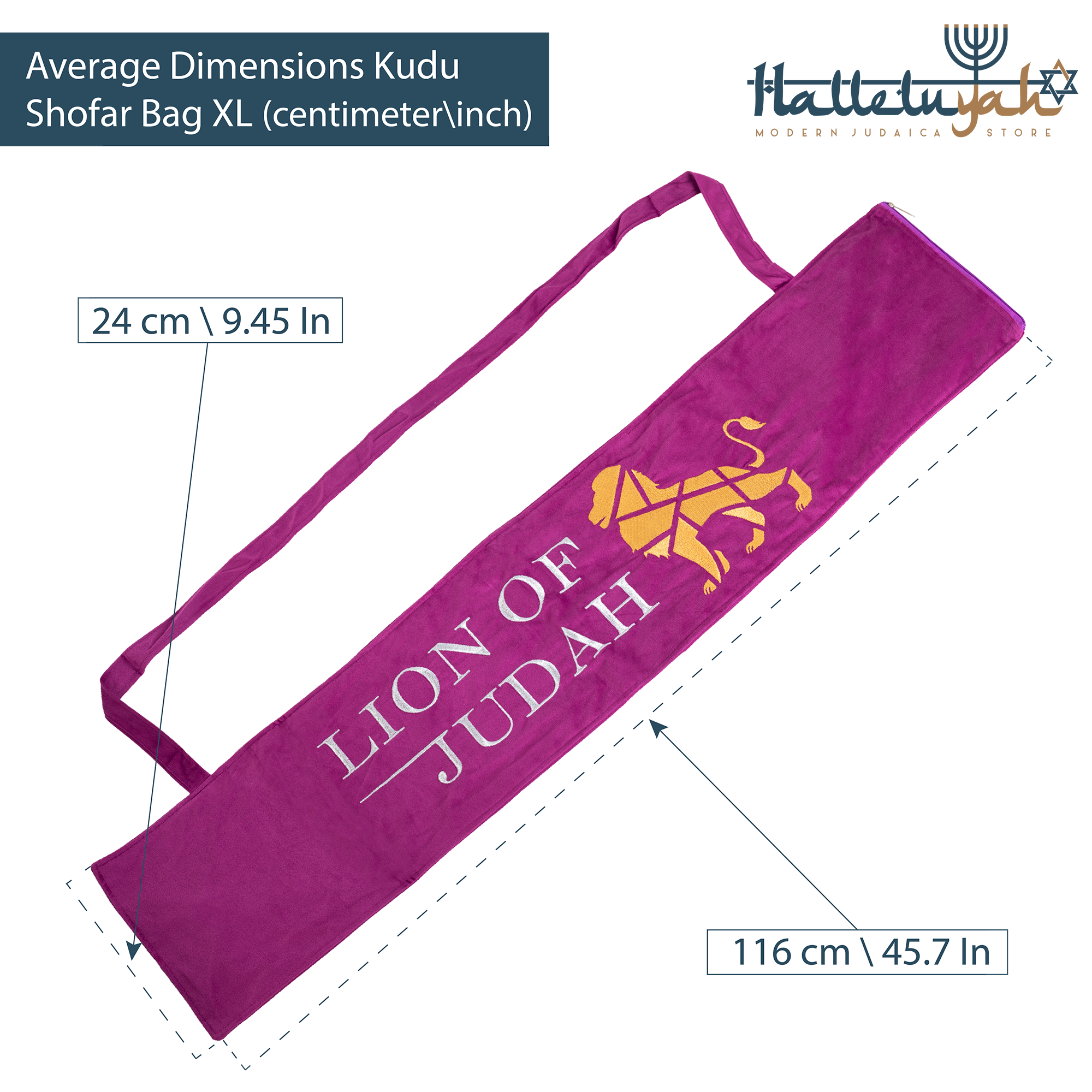 Kudu Purple Velvet Bag For Kudu Shofar