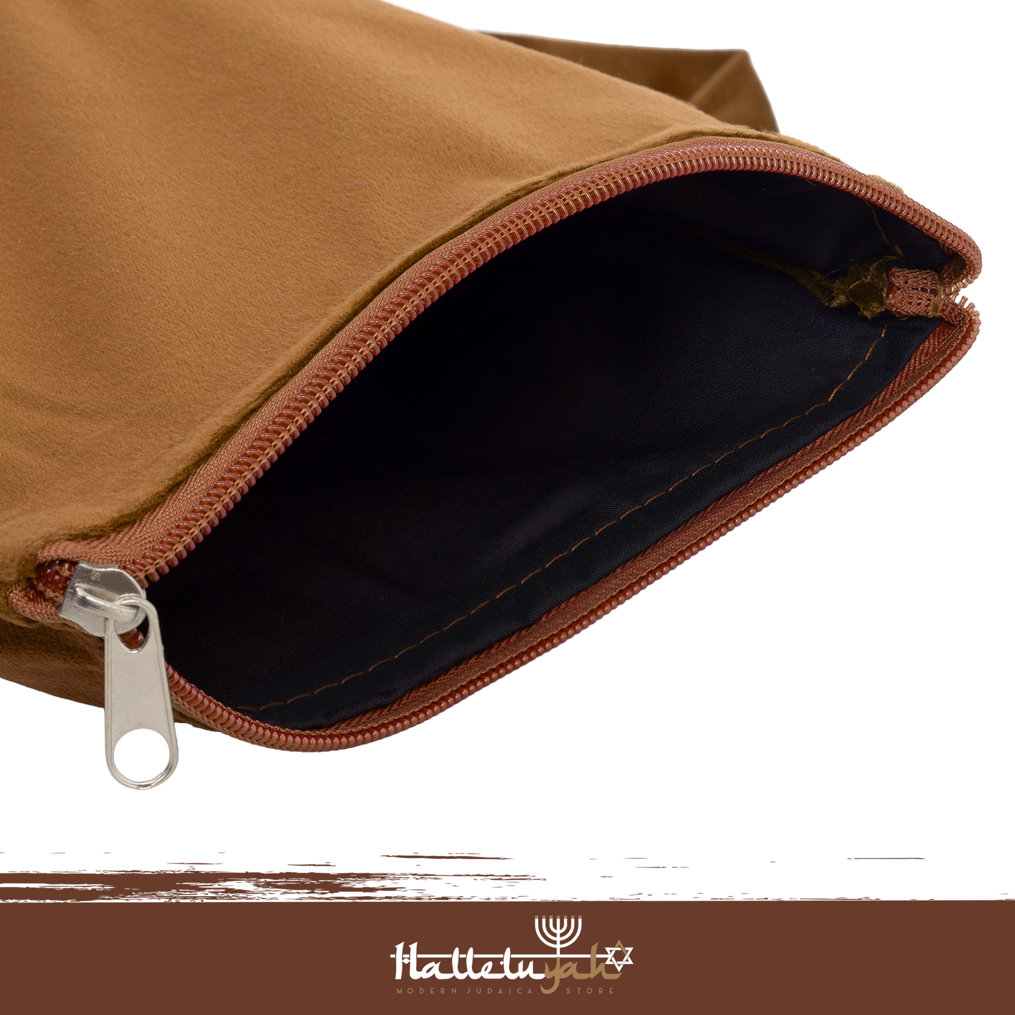HalleluYAH Psalms 81:4 Velvet Bag Brown For Kudu Shofar - halleluyah