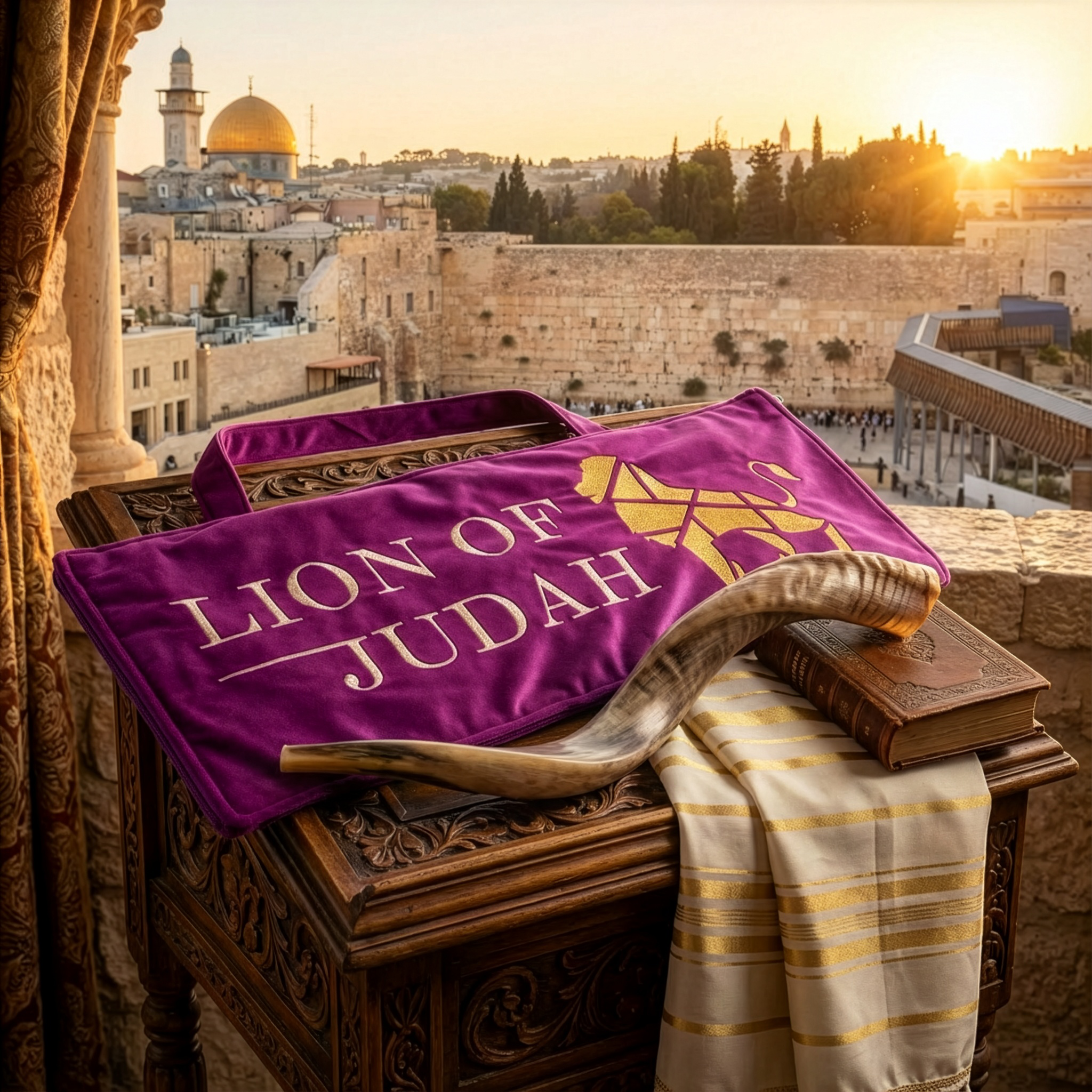 Kudu Purple Velvet Bag For Kudu Shofar