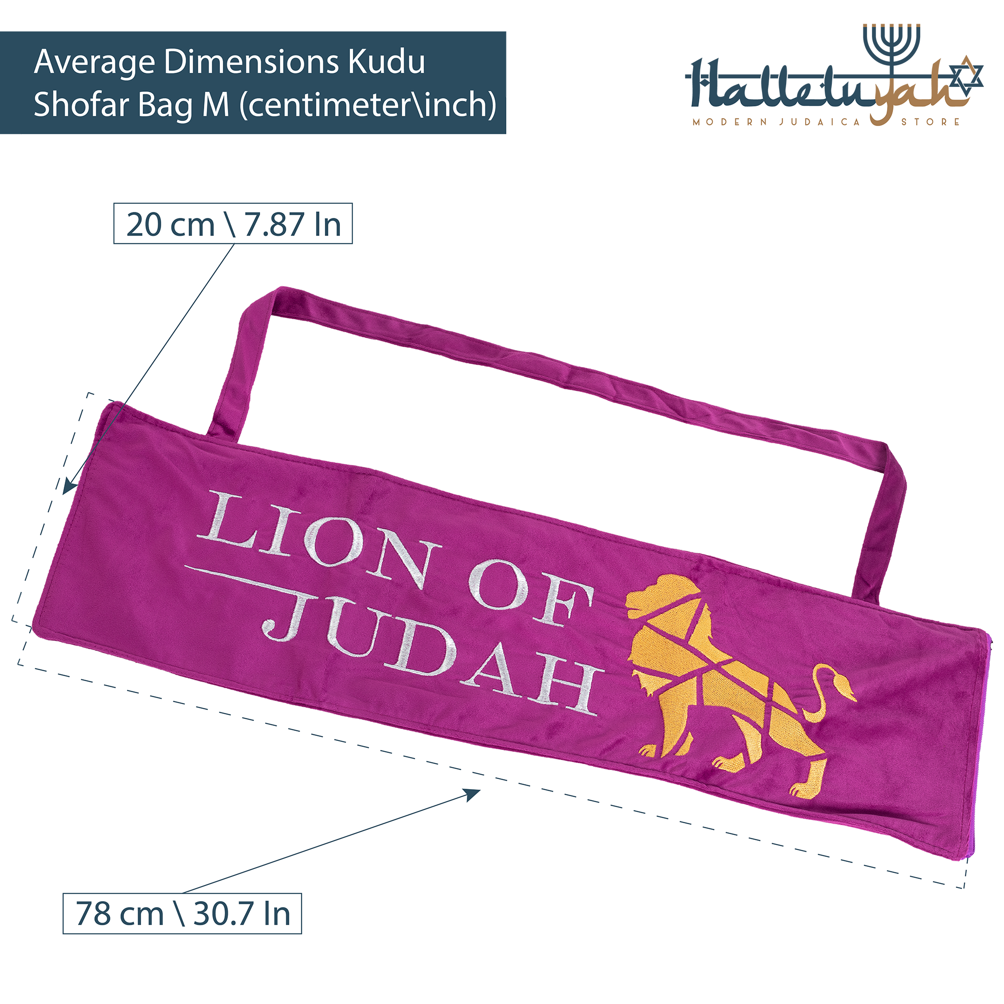 Kudu Purple Velvet Bag For Kudu Shofar