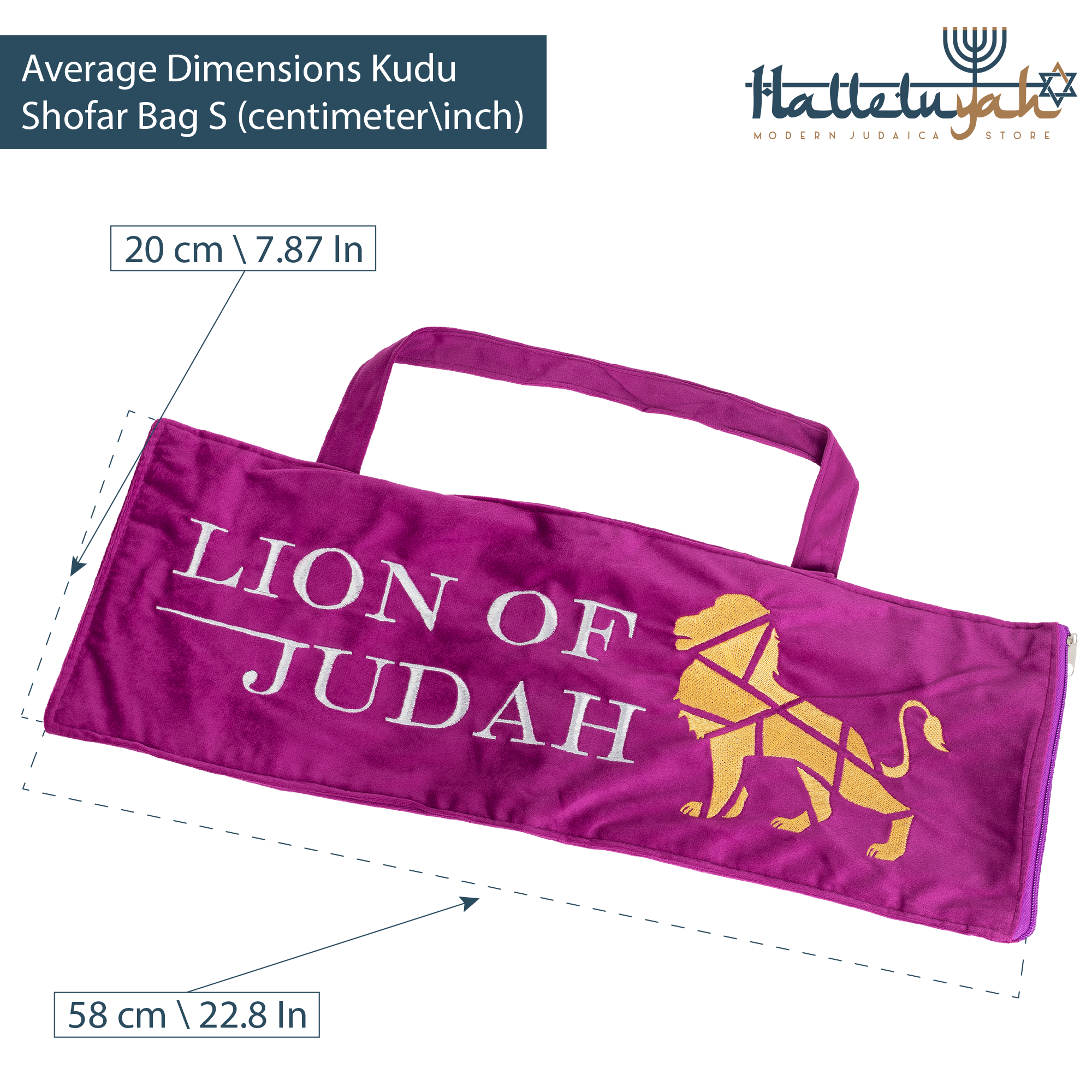 Kudu Purple Velvet Bag For Kudu Shofar