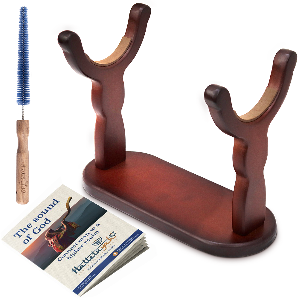 Wood Stand For Kudu Shofar - halleluyah