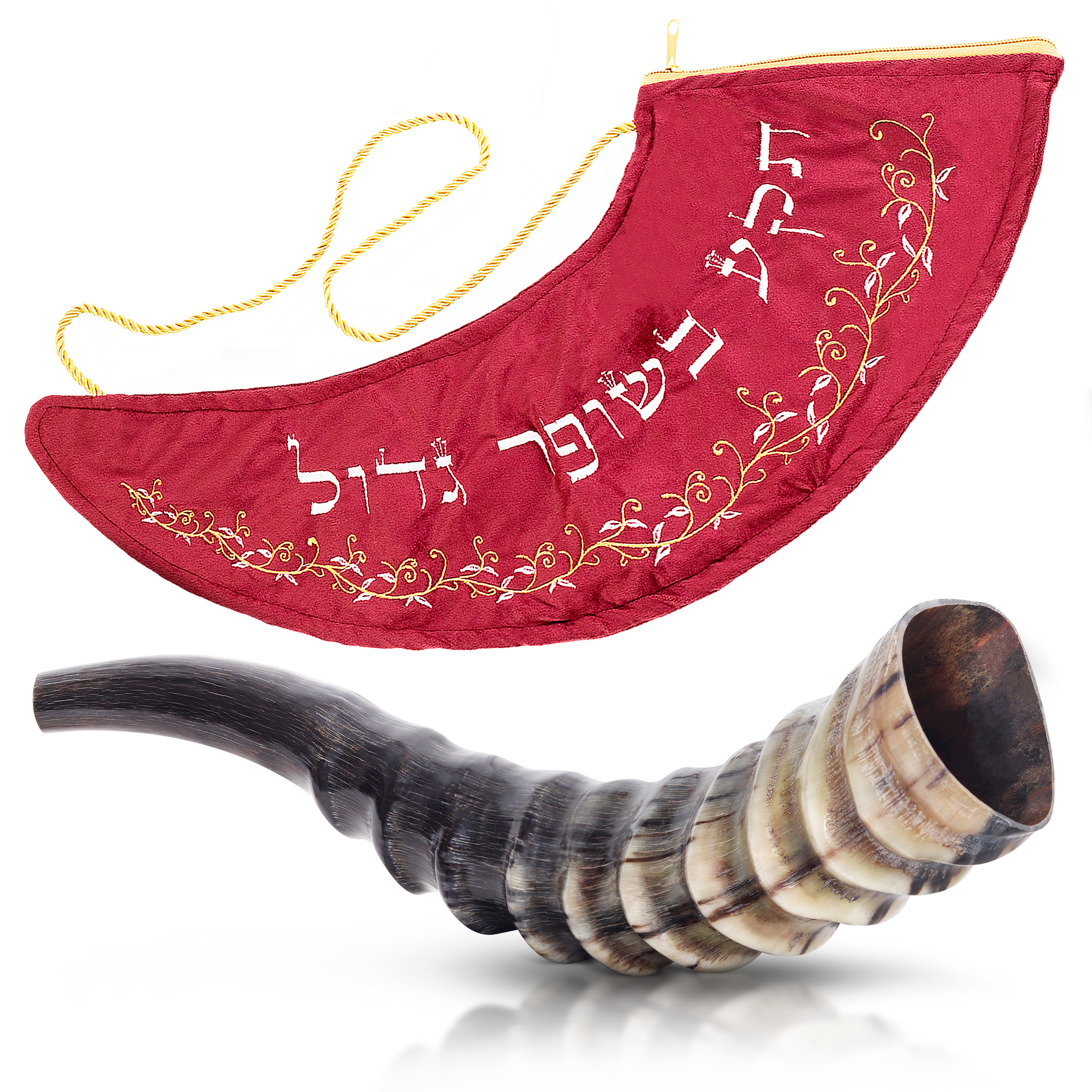 Blesbok Shofar with Argaman Bag